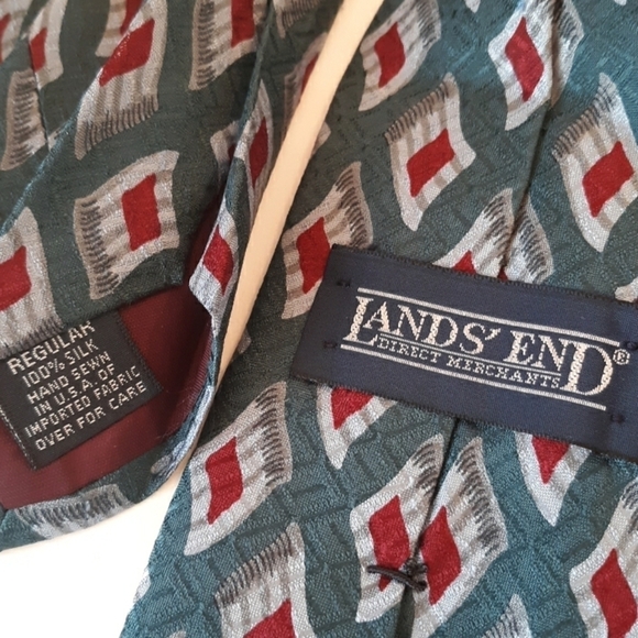 5 Lands End 100 % silk hand sewn neckties - Picture 2 of 6